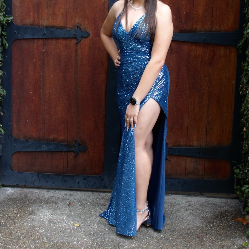 Prom Dress Lápiz Blue